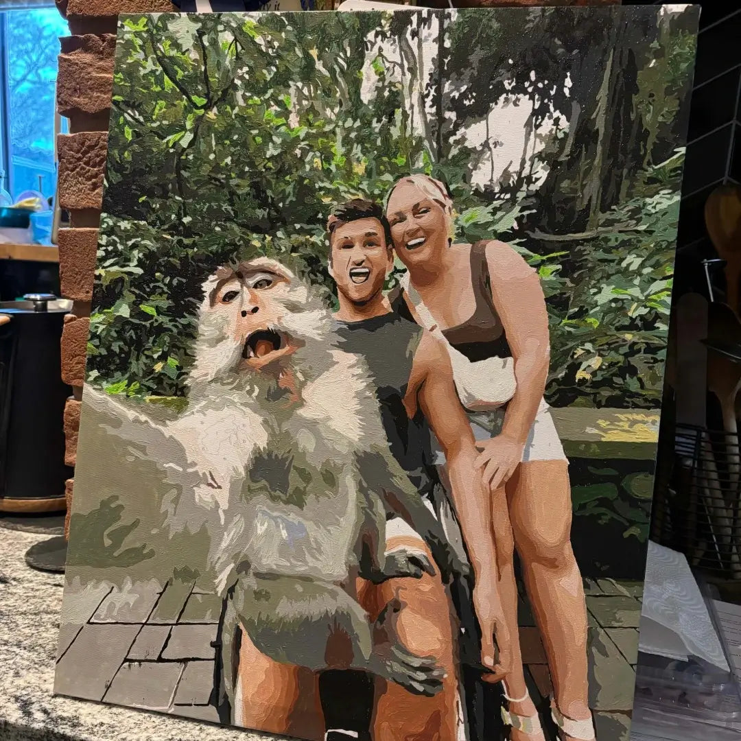 paint by numbers painting of image