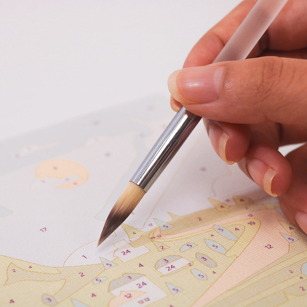 painting over the paint by numbers canvas