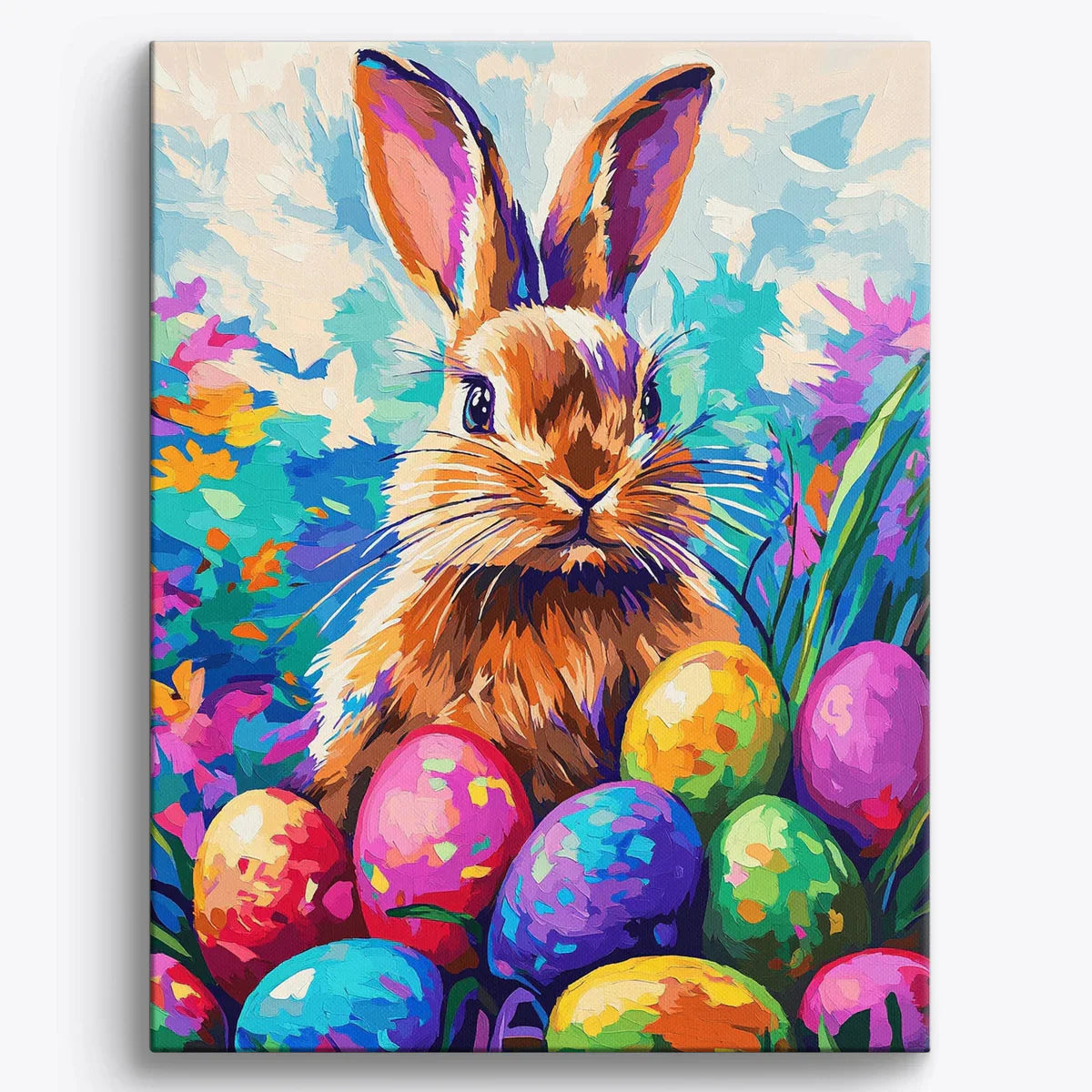 Easter Paint by Numbers Kits featuring spring bunny, pastel eggs and festive Easter artwork