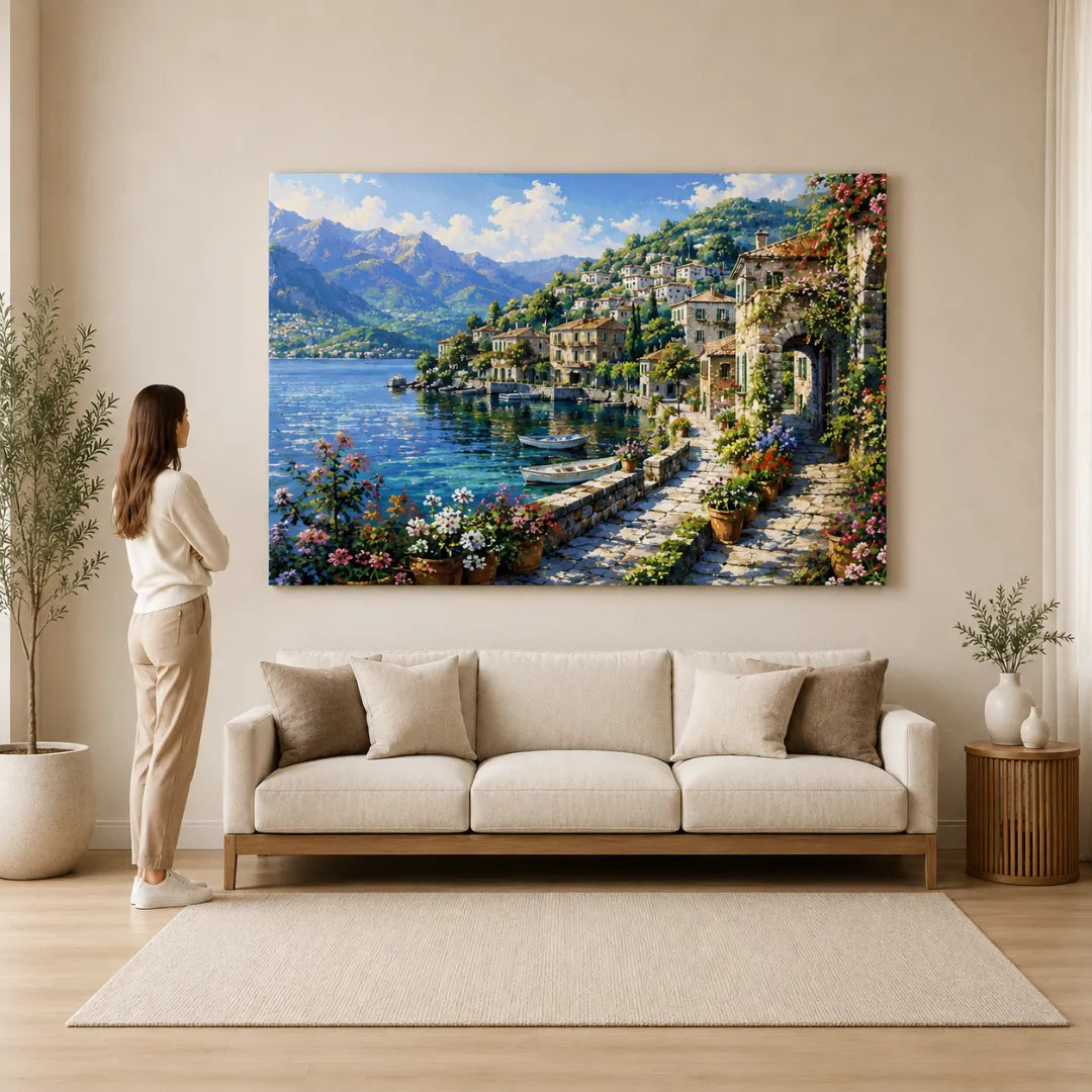 Large Paint by Numbers Kits featuring oversized detailed canvas artwork for statement wall display