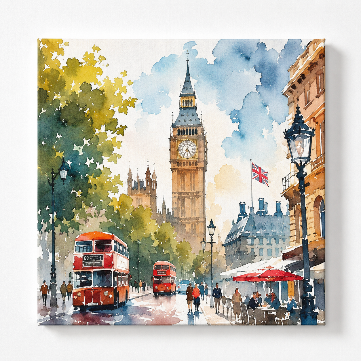 Alt text: London Paint by Numbers Kits featuring iconic London cityscape with Big Ben and historic architecture