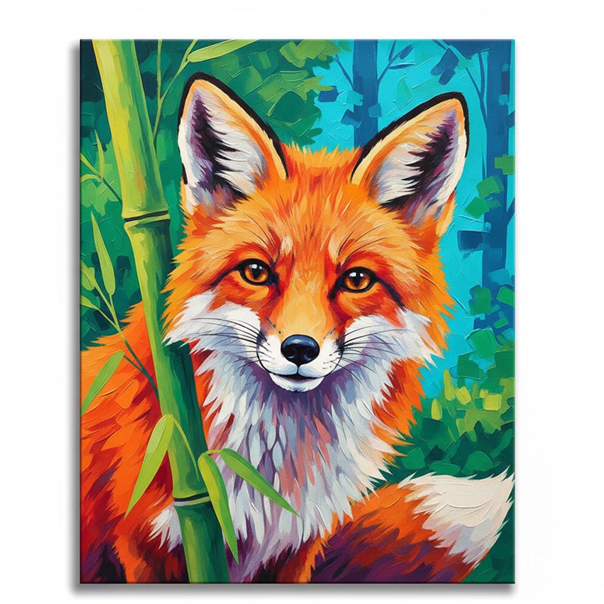 Fox Paint by Number Kits featuring beautiful fox artwork in peaceful woodland scenery