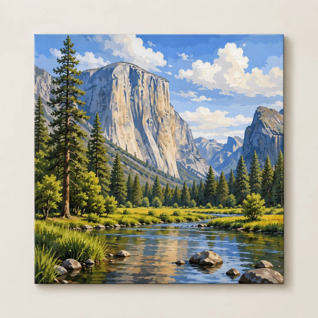 Paint by Number National Parks featuring scenic mountains, forests and iconic American wilderness landscapes