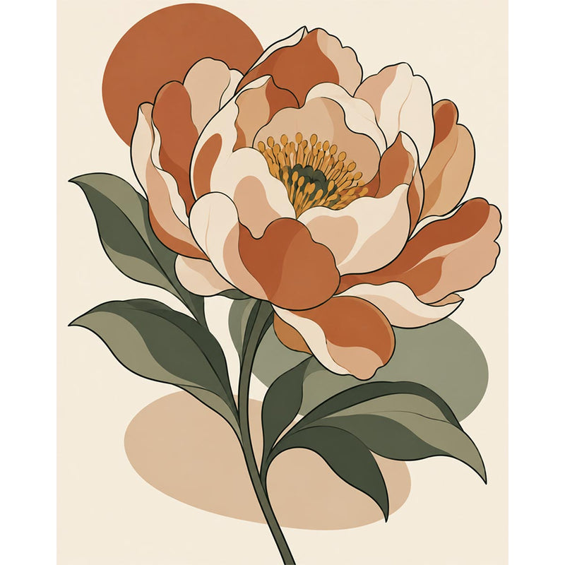 Retro Peony Paint by Numbers Kit-zoom-
