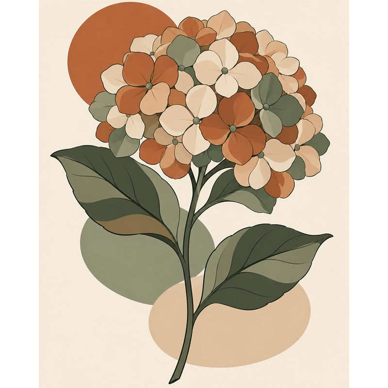 Retro Hydrangea Paint by Numbers Kit-zoom-