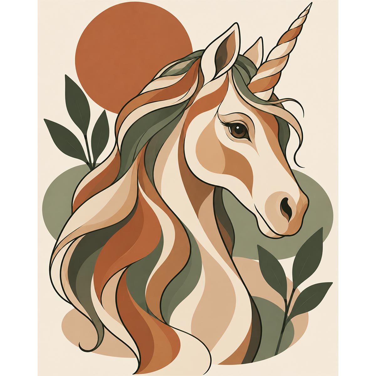 Retro Unicorn Paint by Numbers Kit