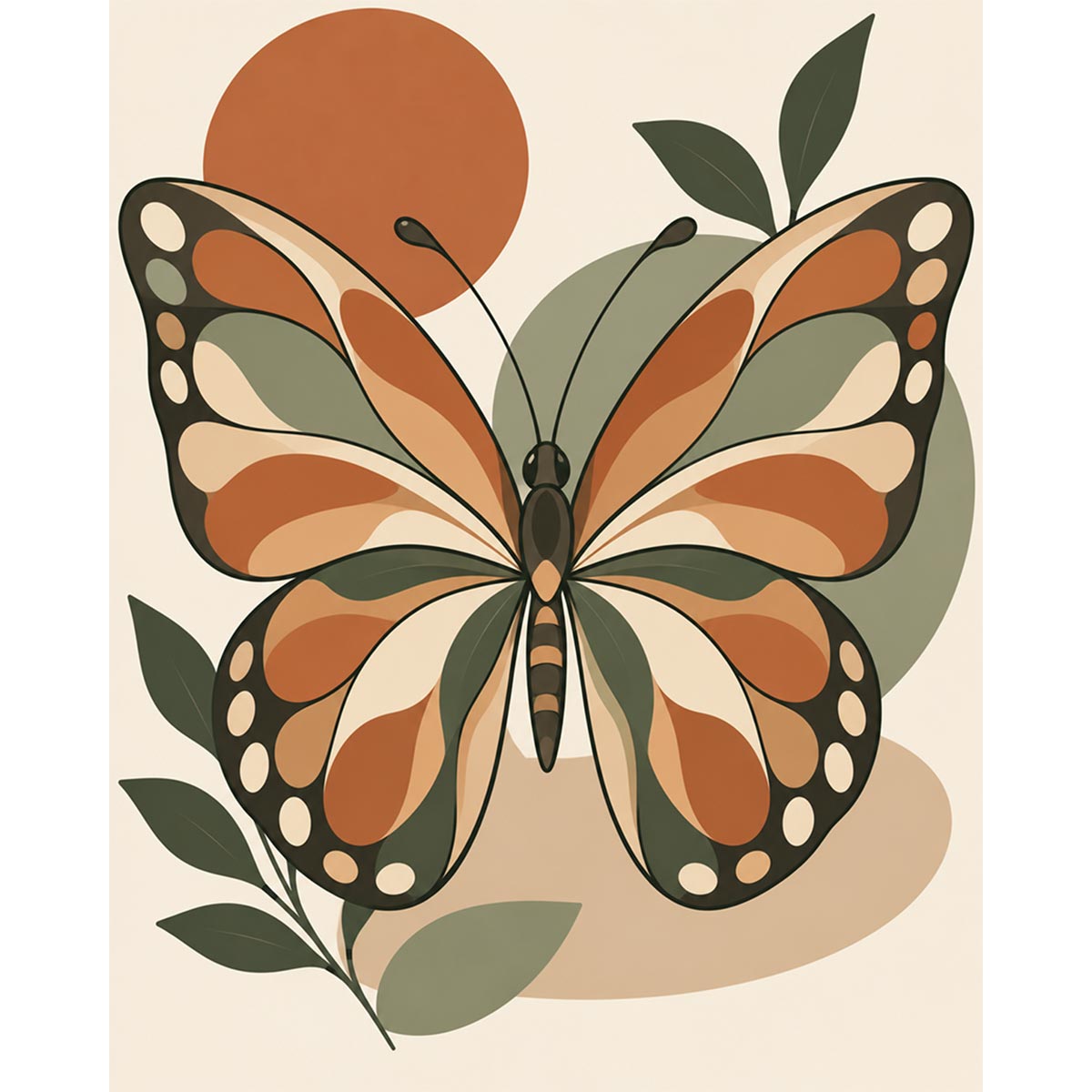 Retro Butterfly Paint by Numbers Kit