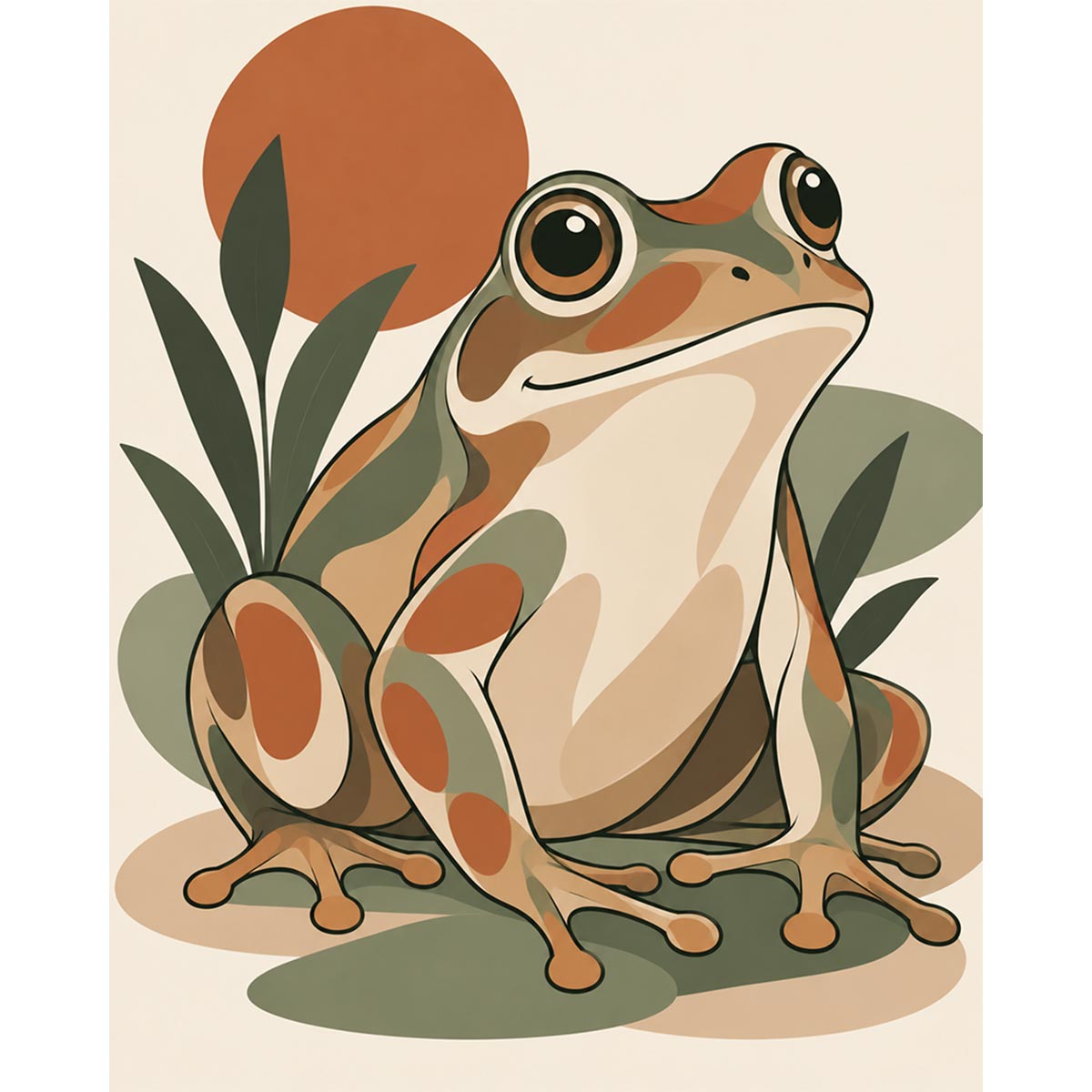 Retro Frog Paint by Numbers Kit-zoom-2