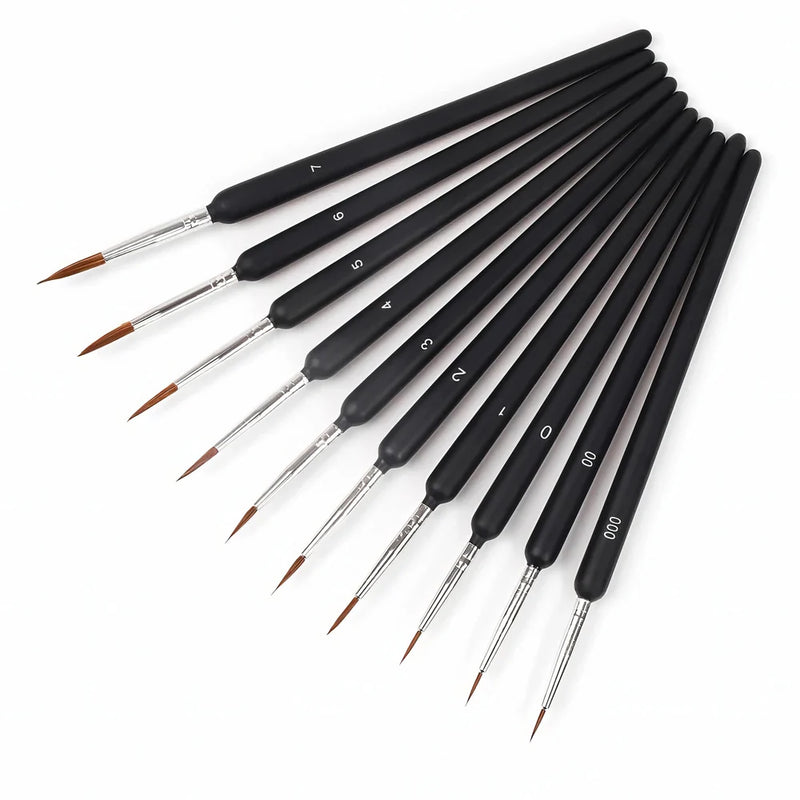 10 pcs Professional Miniature Paint Brush Set-zoom-