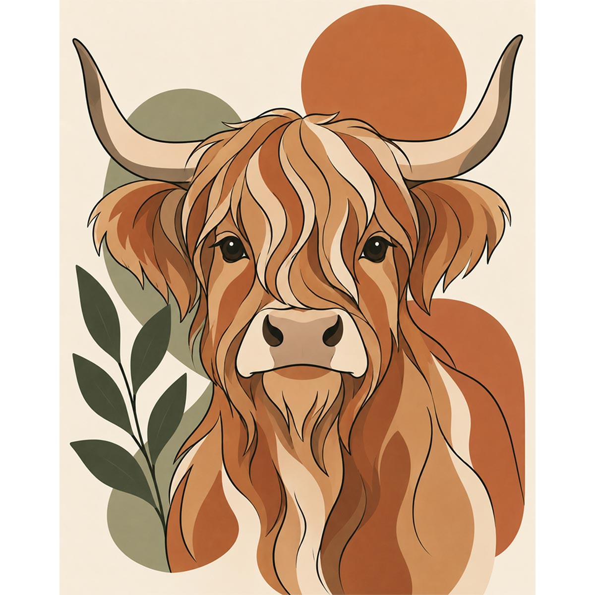 Rust Cow Paint by Numbers Kit