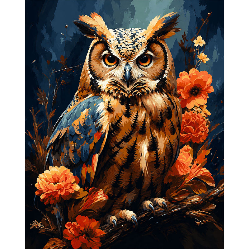 Owl and Flowers-zoom-