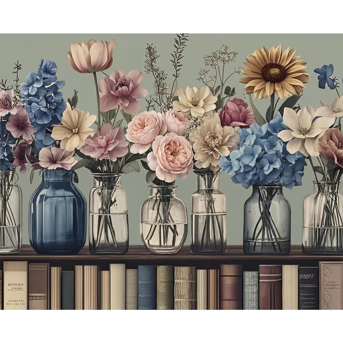 Flowers Above the Books-2