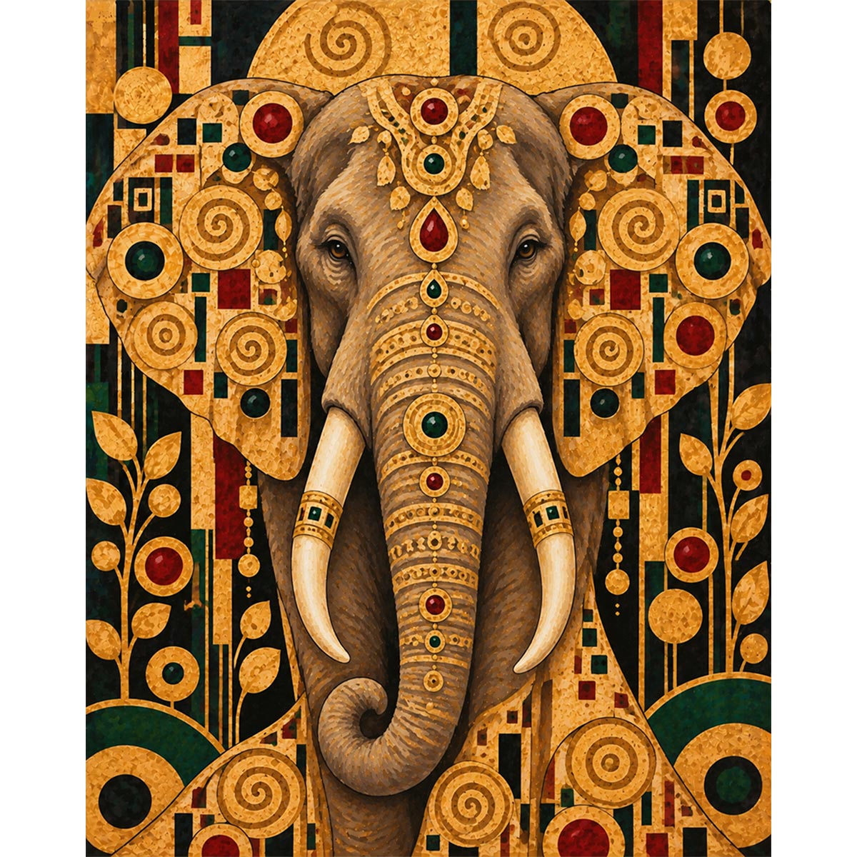 Elephant Paint by Numbers Kit-2