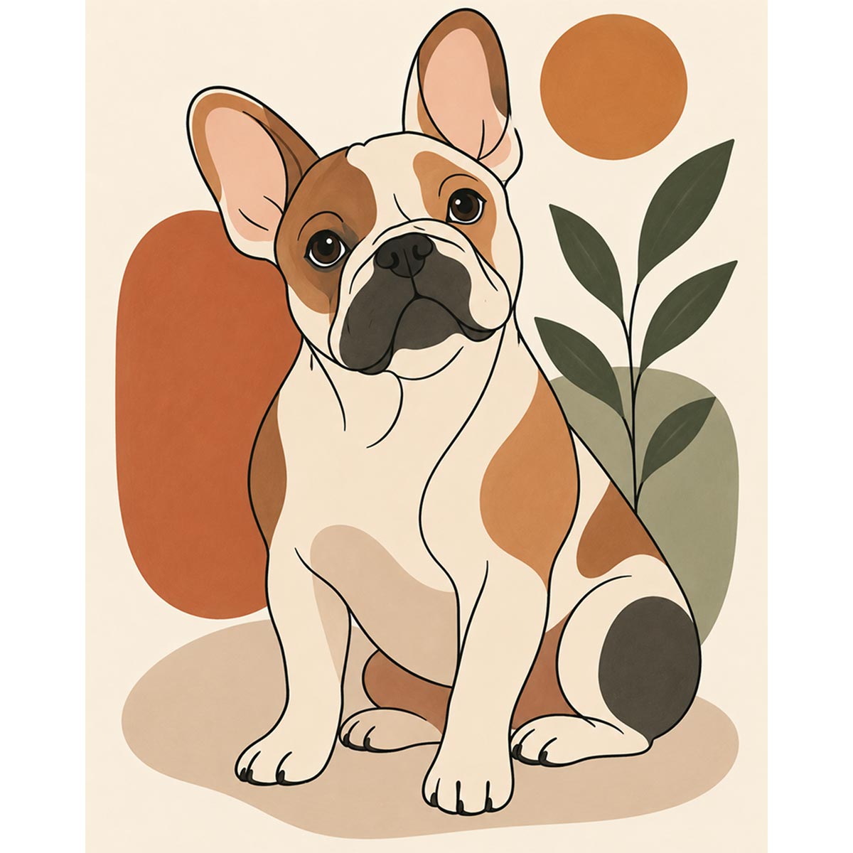 Leaf Bulldog Paint by Numbers Kit-2