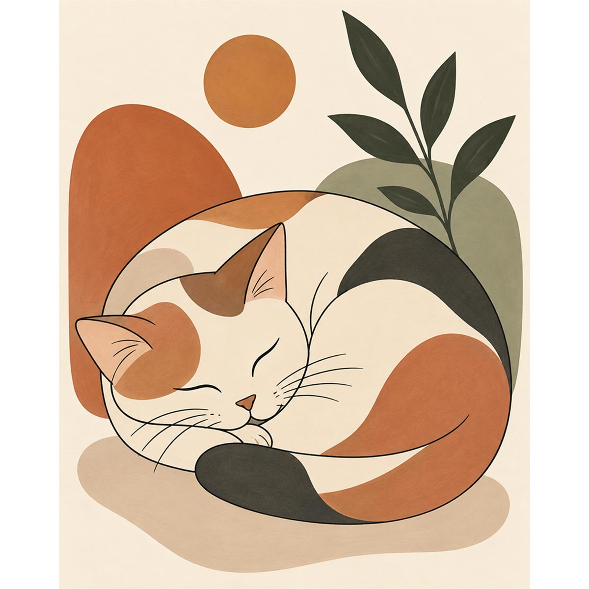 Sleeping Cat Paint by Numbers Kit