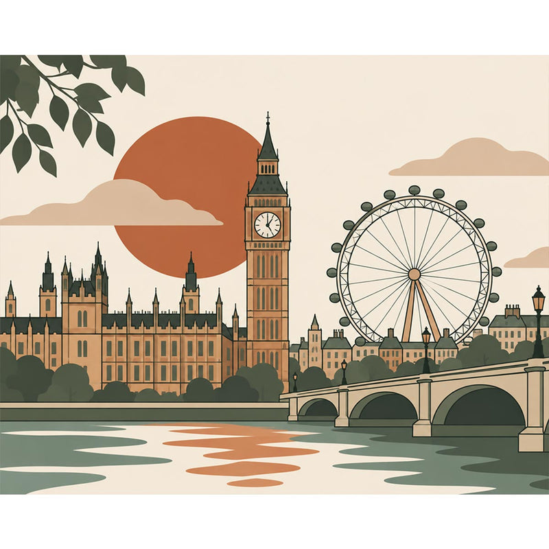 London Landmarks Paint by Numbers Kit-zoom-
