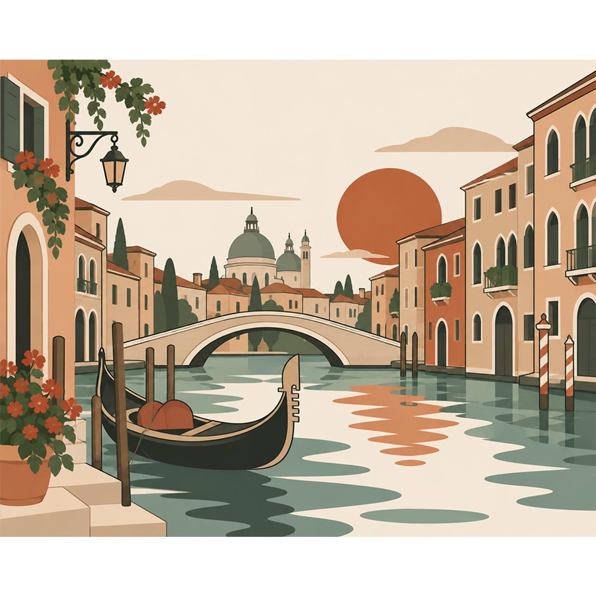 Venice Gondola Paint by Numbers Kit-2