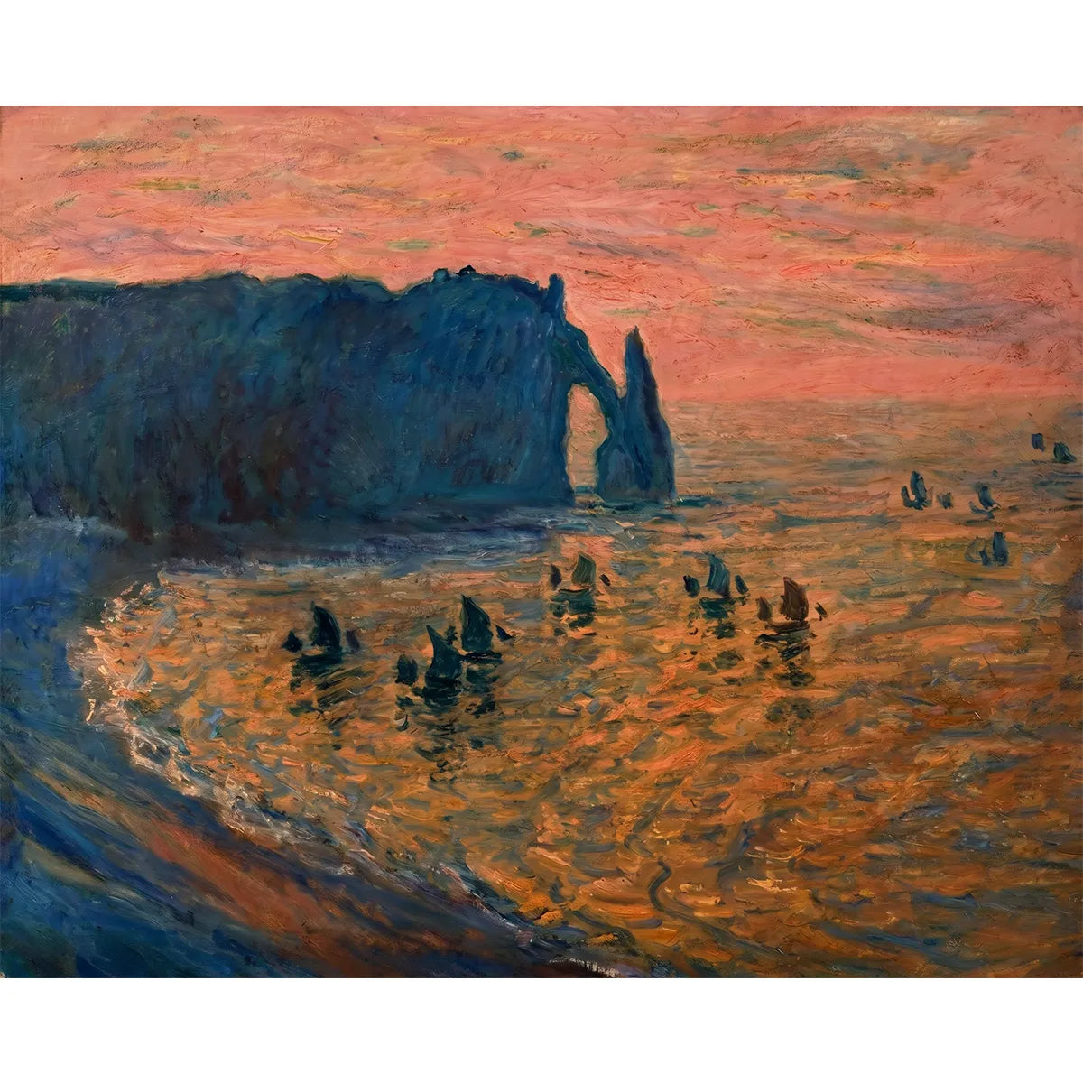 Monet Étretat Sunset