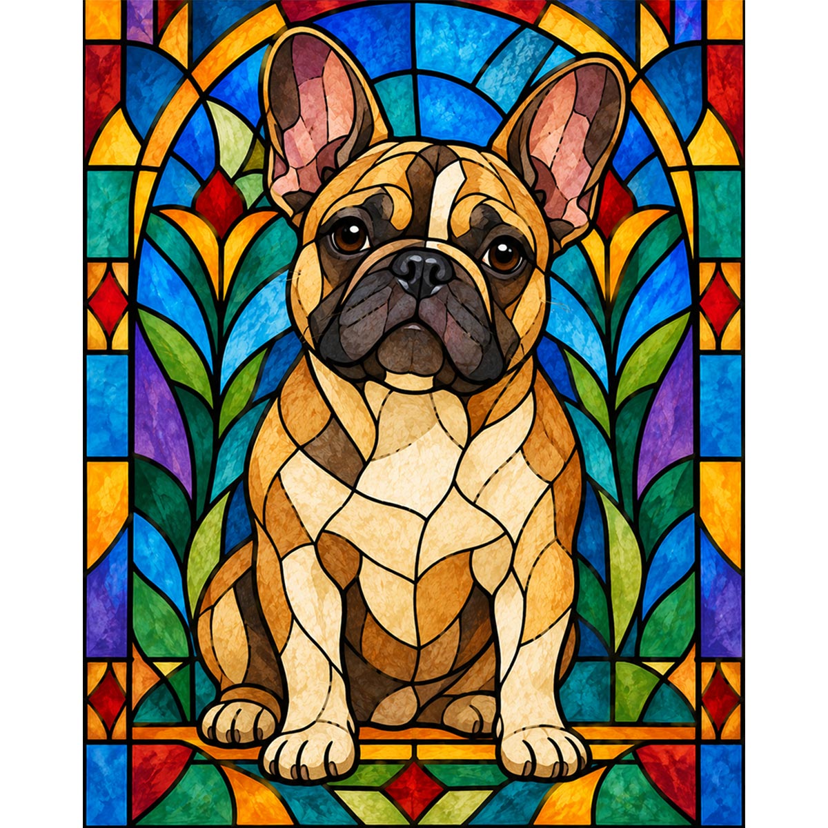 Glass Bulldog Paint by Numbers Kit-zoom-2