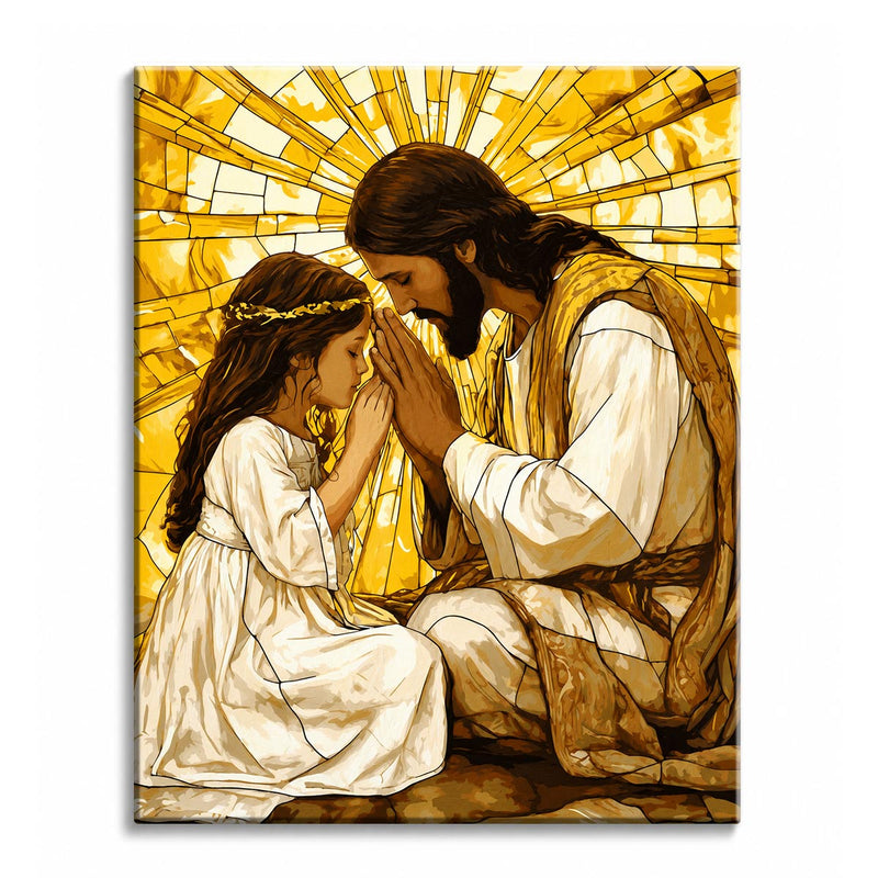 Jesus and Child in Prayer-zoom-