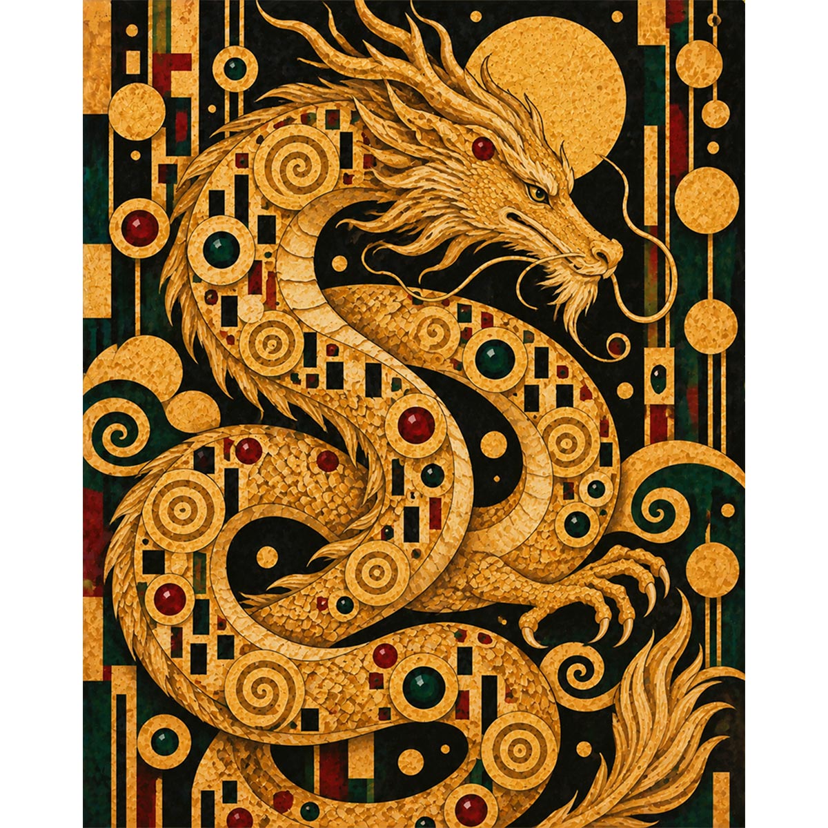 Dragon Paint by Numbers Kit-2