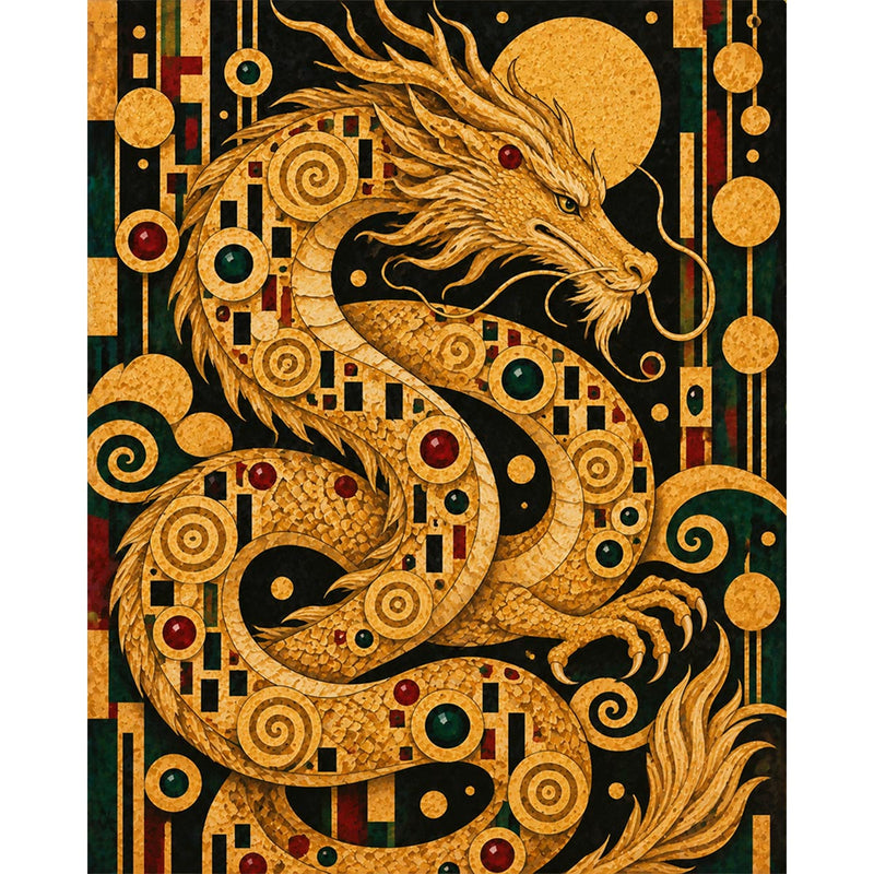 Dragon Paint by Numbers Kit-zoom-