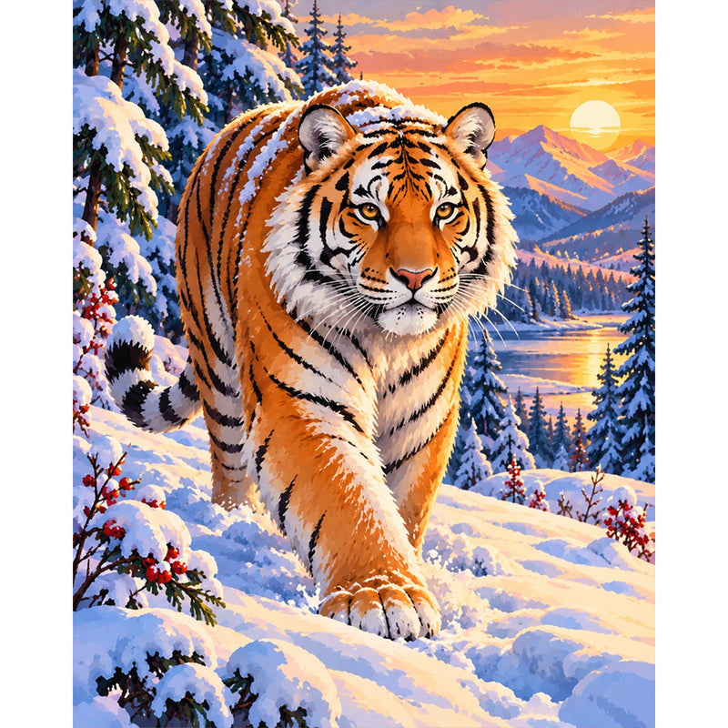 Mountain Tiger Paint by Numbers Kit-zoom-