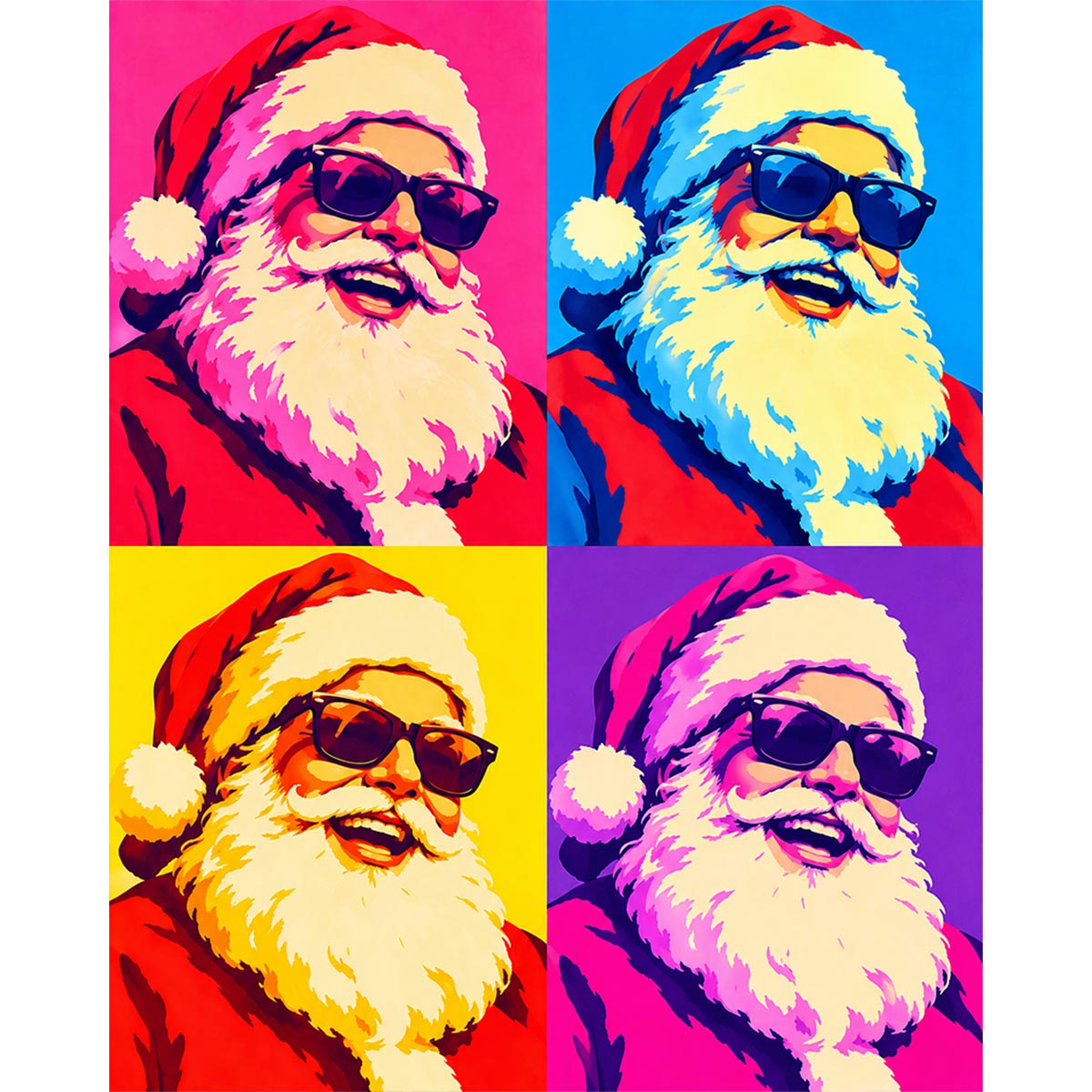Pop Art Santa Paint by Numbers Kit-zoom-2
