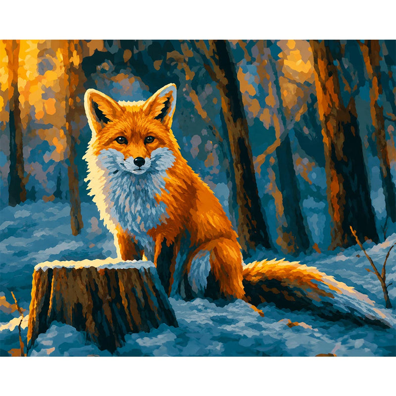 Fox on a Stump-zoom-