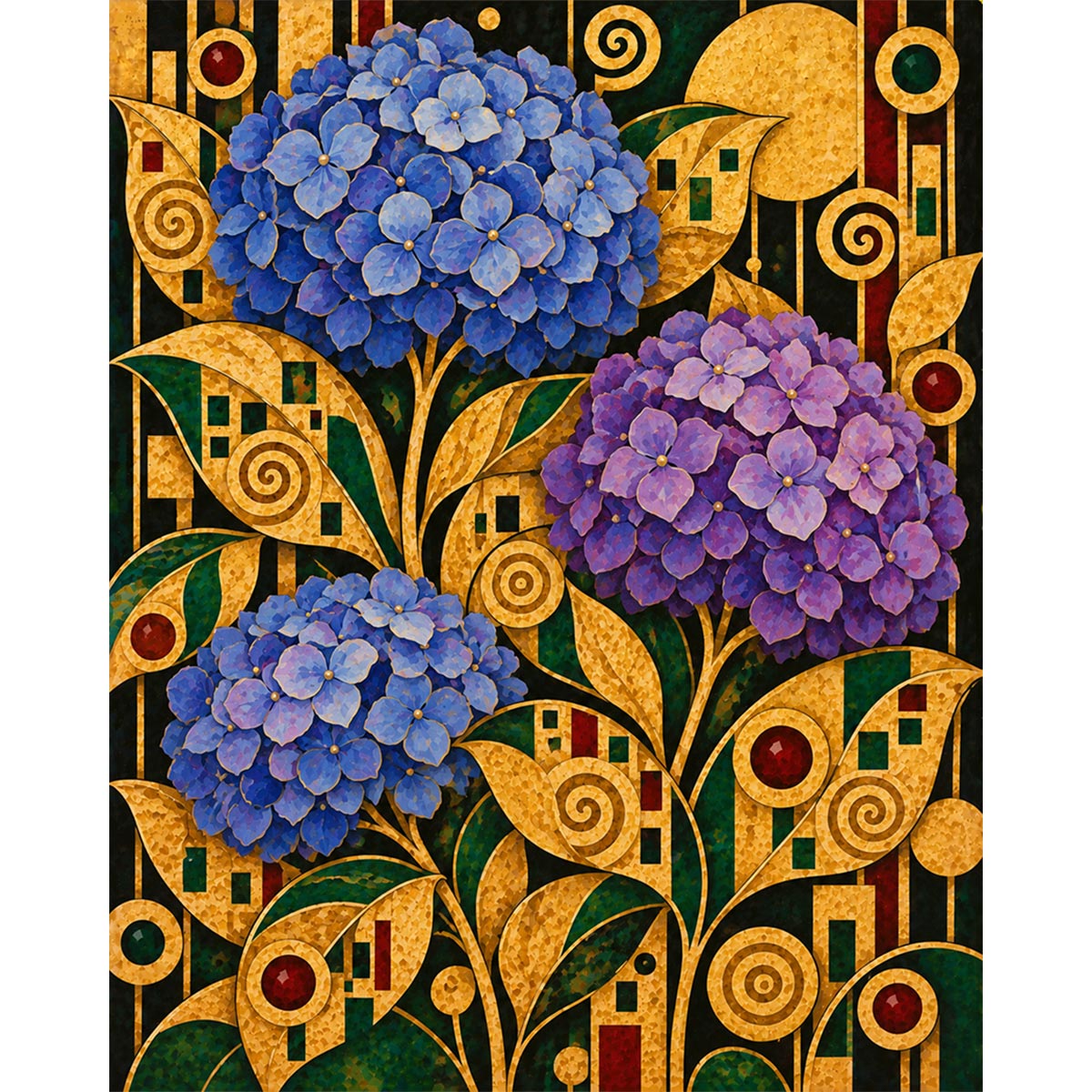 Hydrangeas Paint by Numbers Kit-2