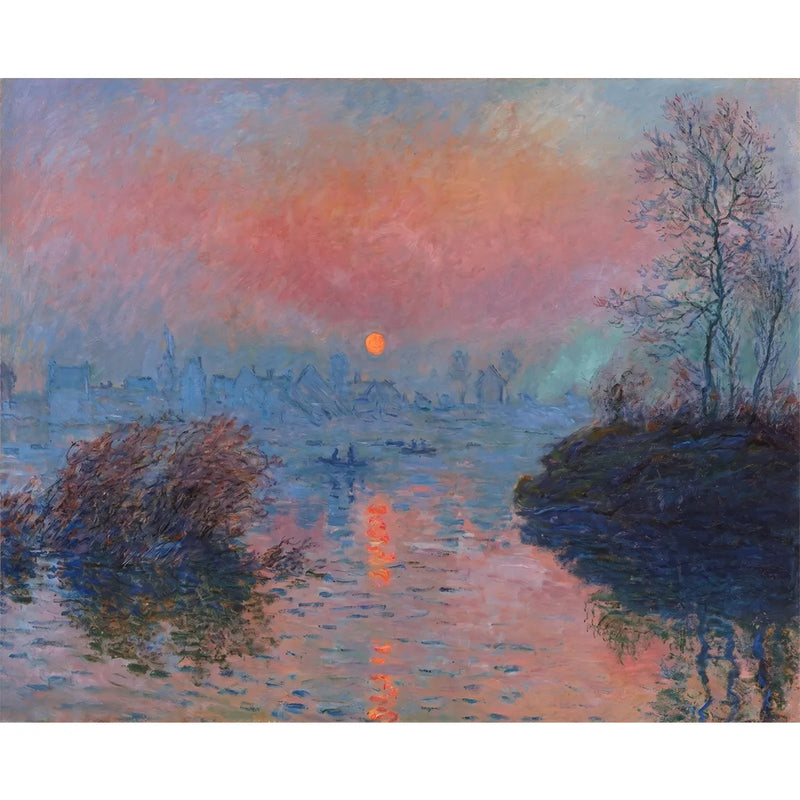 Monet Sunset on the Seine at Lavacourt-zoom-