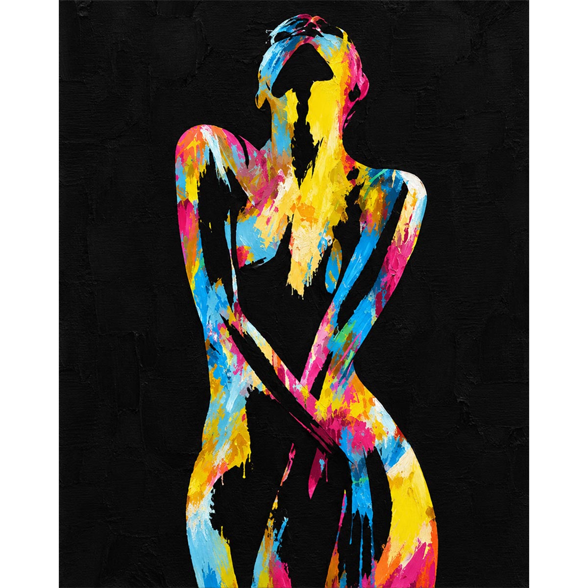 Paint Splatter Woman Paint by Numbers Kit-2