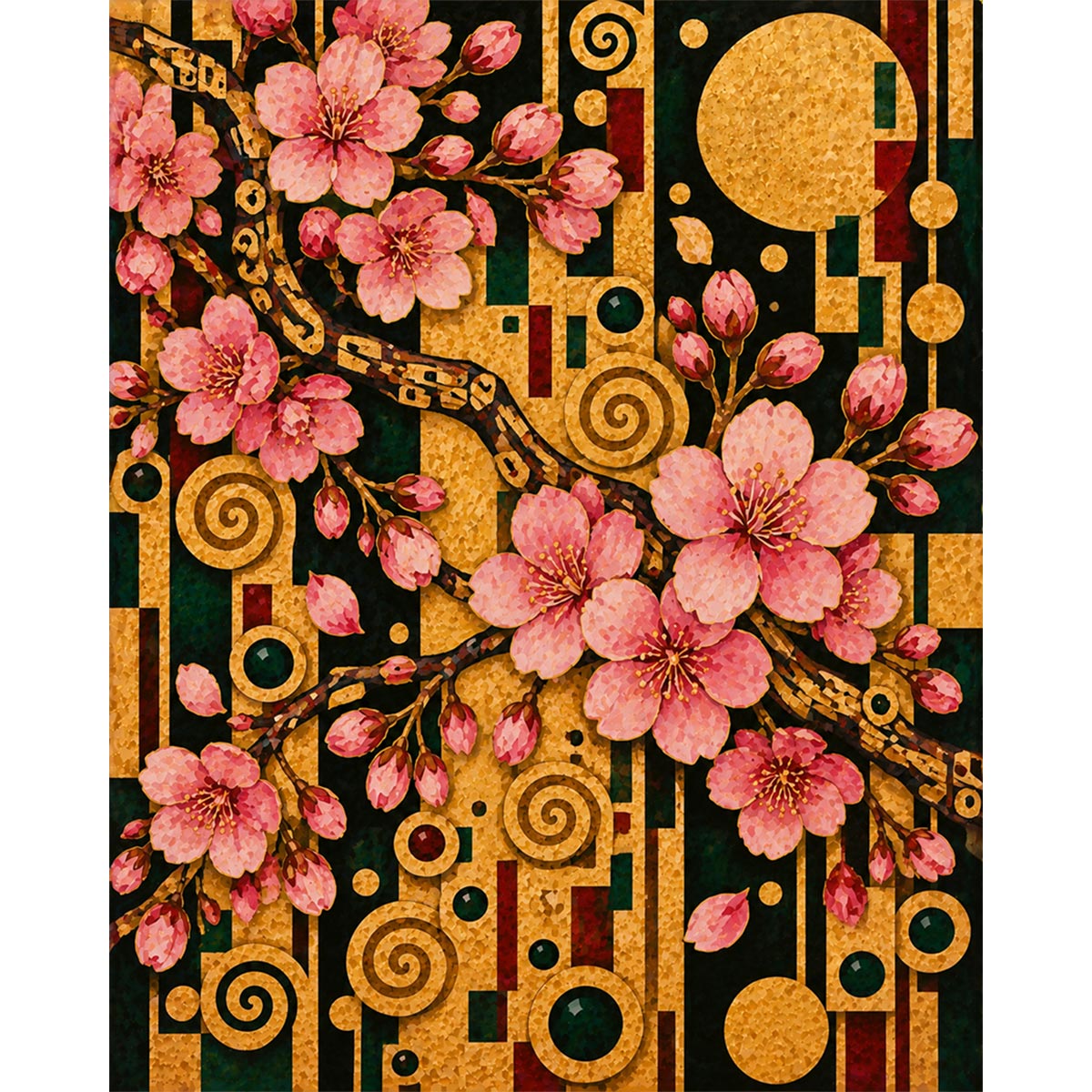 Cherry Blossoms Paint by Numbers Kit-zoom-2