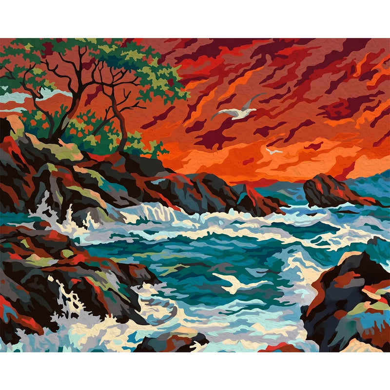 Crimson Sky Rocky Coast-zoom-