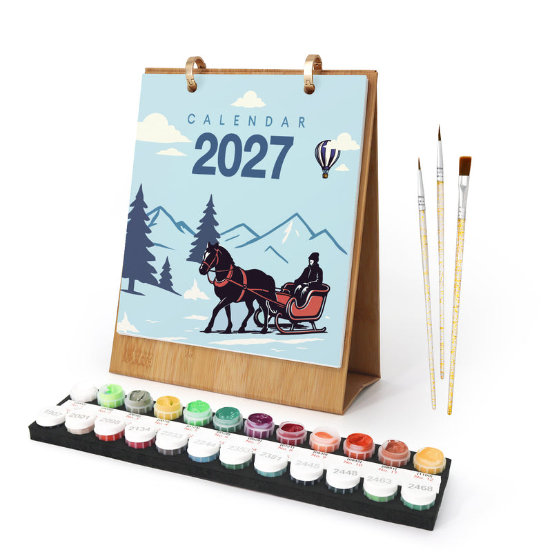 2027 Paint by Numbers Desk Calendar-zoom-