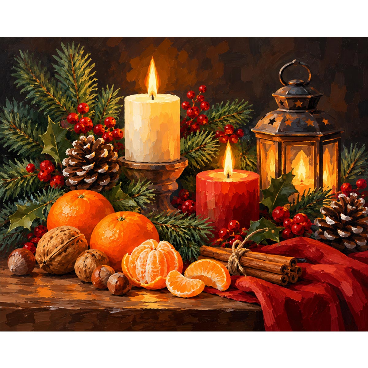 Christmas Still Life Paint by Numbers Kit-zoom-2
