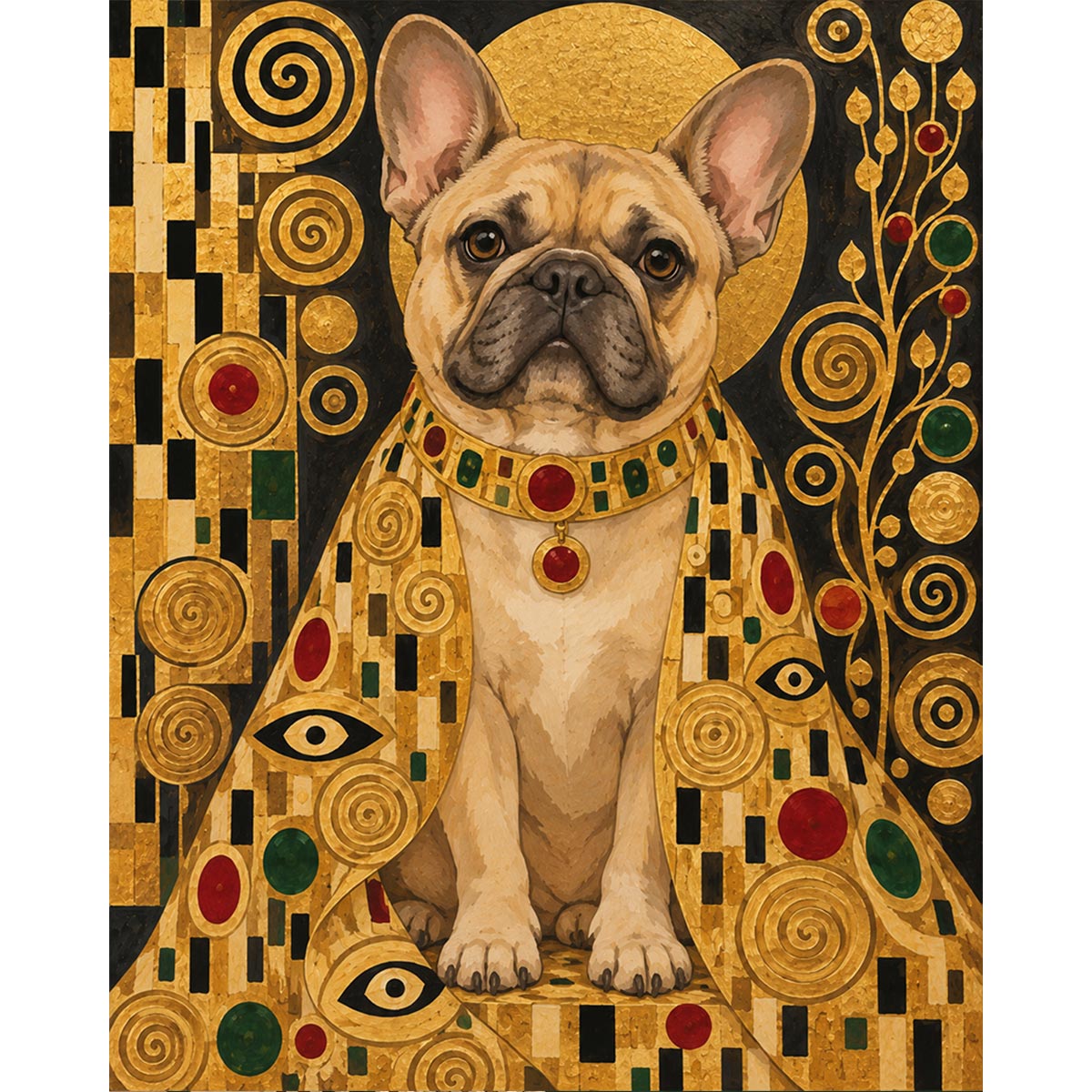 French Bulldog in Gold-2