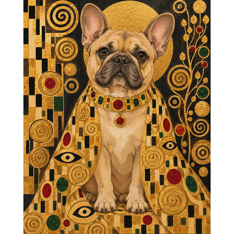 French Bulldog in Gold-zoom-
