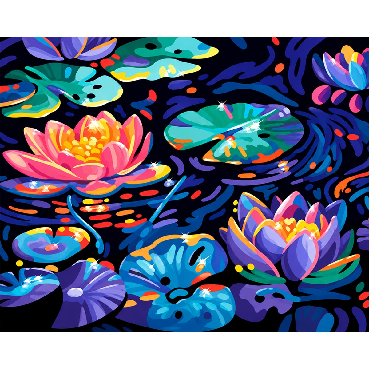 Lotus Paint by Numbers Kit-zoom-2
