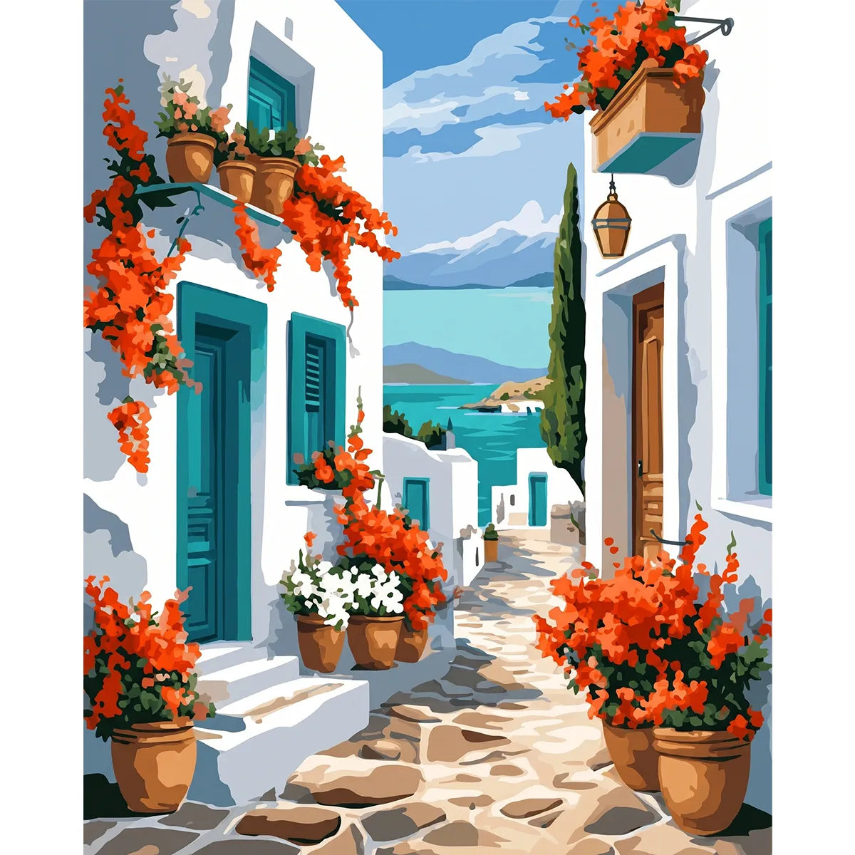 Greek Island Alleyway-2