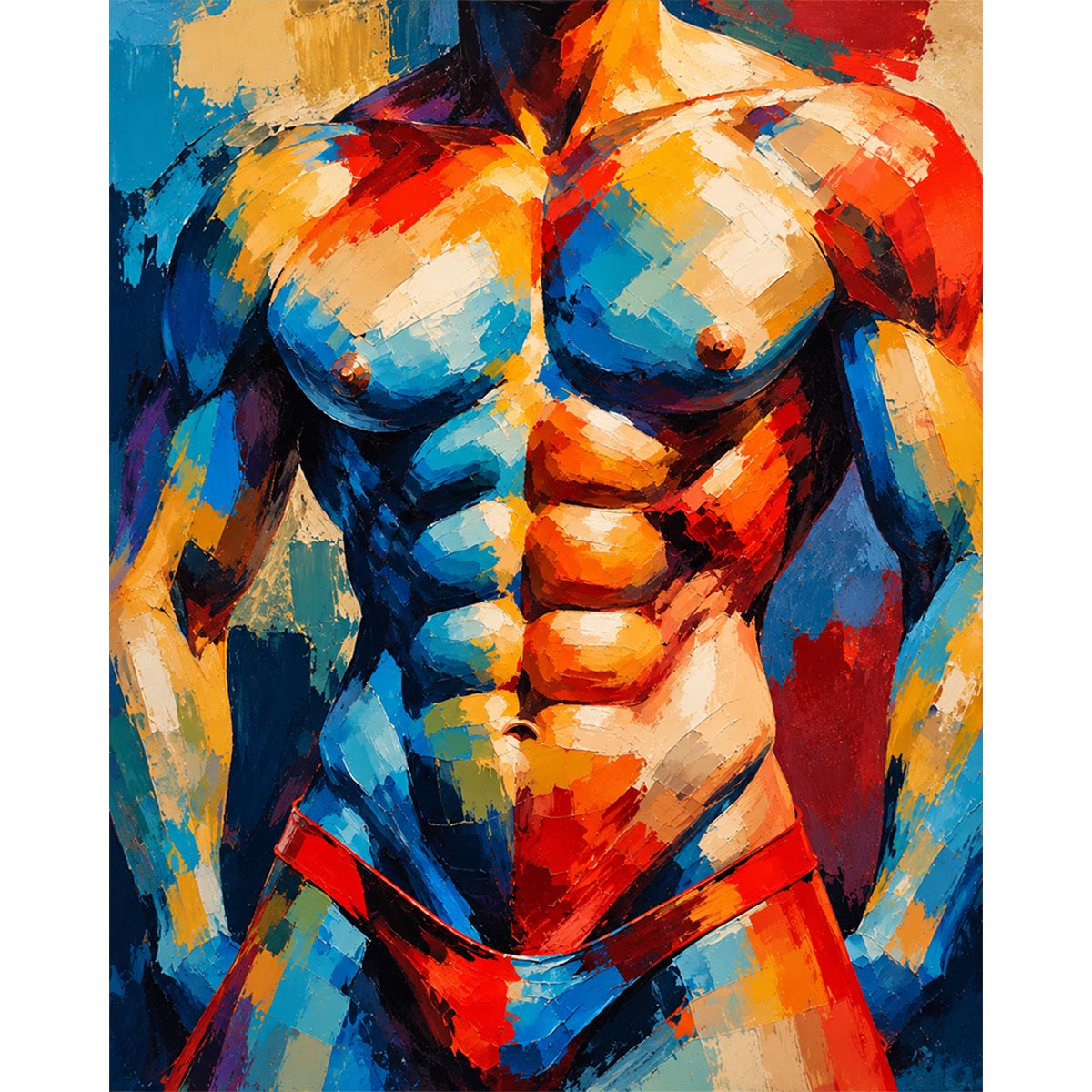 Male Torso Paint by Numbers Kit-2