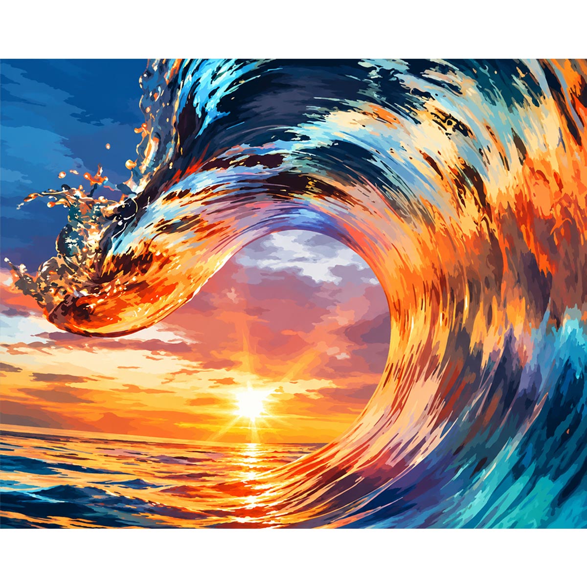 Sunset Wave Paint by Numbers Kit-2