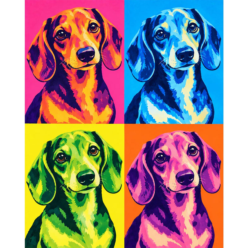 Pop Art Beagle Paint by Numbers Kit-zoom-