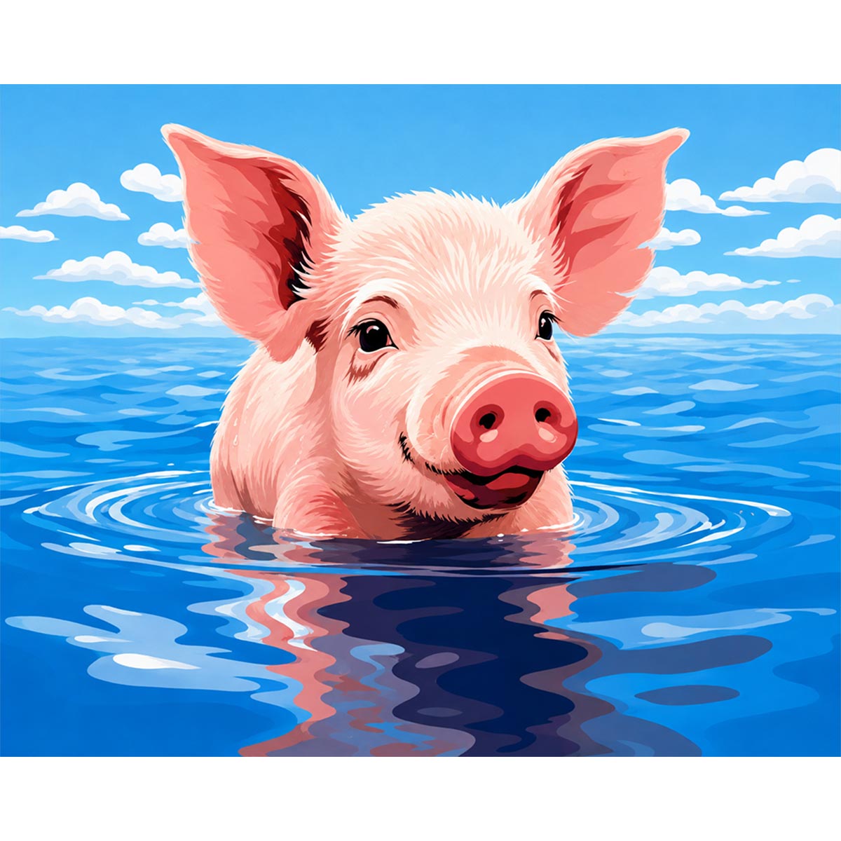 Swimming Pig-2