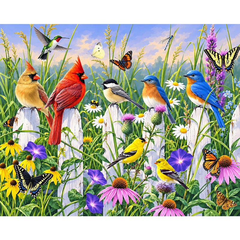 Garden Birds Paint by Numbers Kit-zoom-