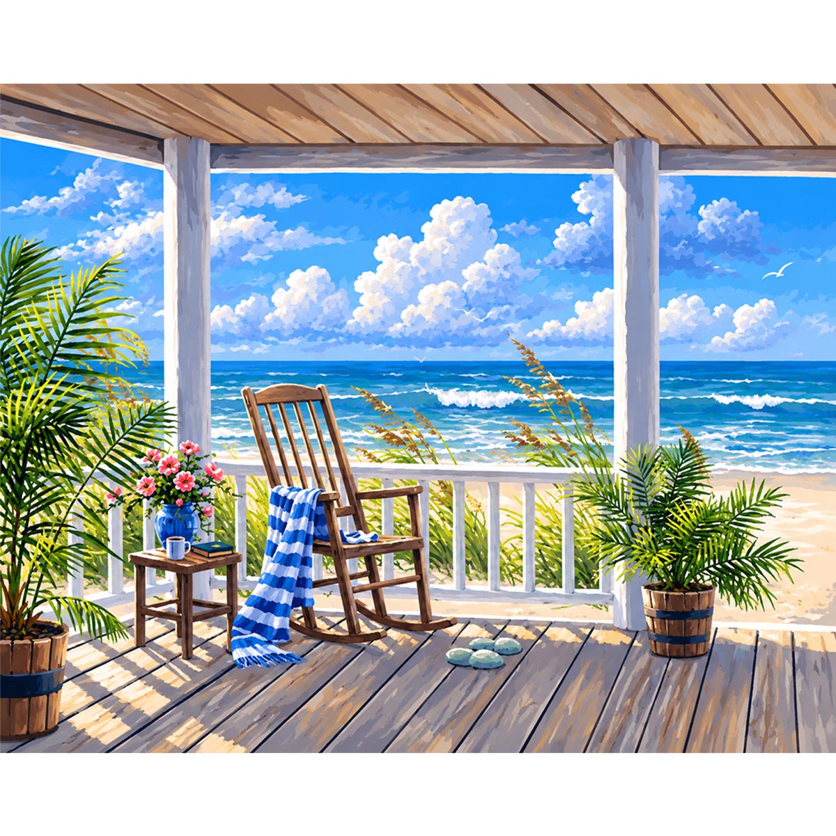 Beach Porch Paint by Numbers Kit