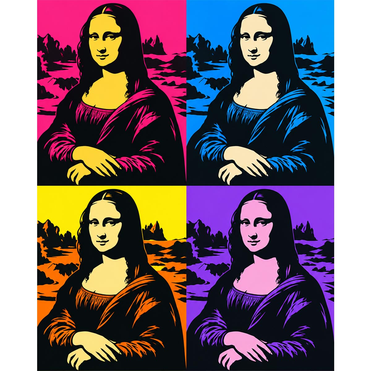Pop Art Mona Lisa Paint by Numbers Kit