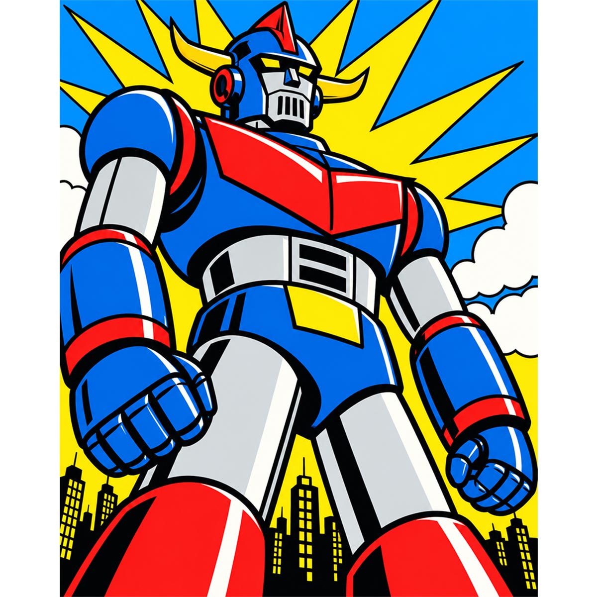 Sunburst Mecha Paint by Numbers Kit-zoom-2