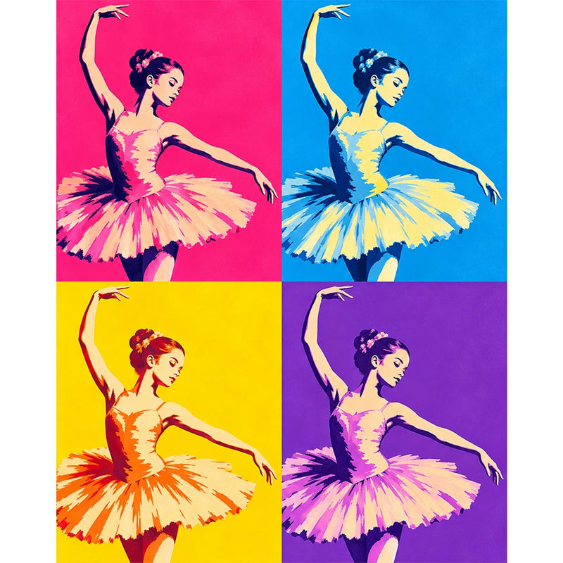 Pop Art Ballerina Paint by Numbers Kit-zoom-