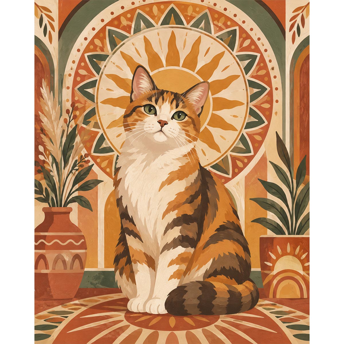 Boho Cat Paint by Numbers Kit-2